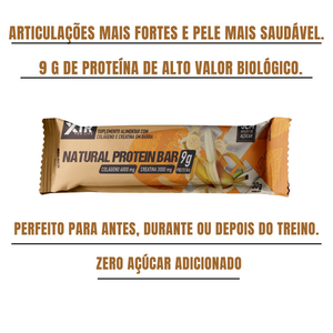 Snack Barrinha De Proteína Natural Protein Bar Display 24un Sabor Banana