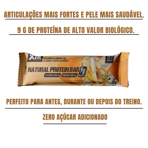 Snack Barrinha De Proteína Natural Protein Bar Display 24un Sabor Banana