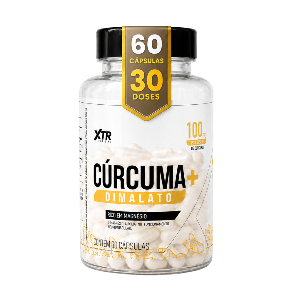 Cúrcuma com Magnésio Dimalato Suplemento para Desinflamar + Força nas Articulações