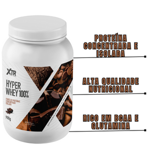 Hyper Whey Protein Concentrado e Isolado 900g+ Coqueteleira Grátis