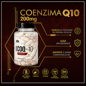 Coenzima Q10 200mg Proteção Do Coração E Antioxidante 60 cápsulas