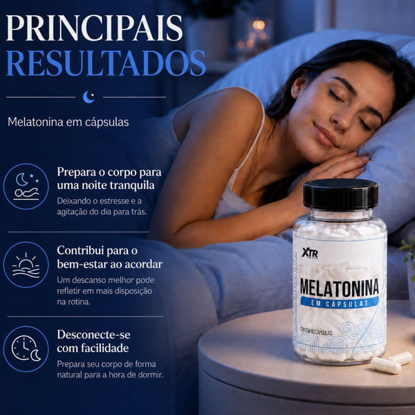 Suplemento Para Ajudar a  Dormir Melatonina 60 Cápsulas Xtr