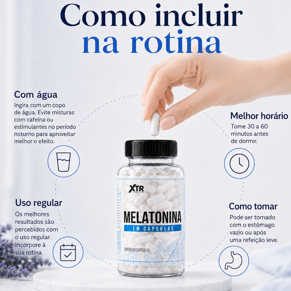Suplemento Para Ajudar a  Dormir Melatonina 60 Cápsulas Xtr