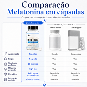 Suplemento Para Ajudar a  Dormir Melatonina 60 Cápsulas Xtr