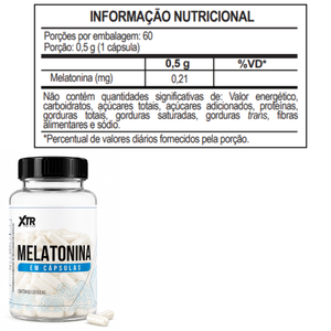 Suplemento Para Ajudar a  Dormir Melatonina 60 Cápsulas Xtr