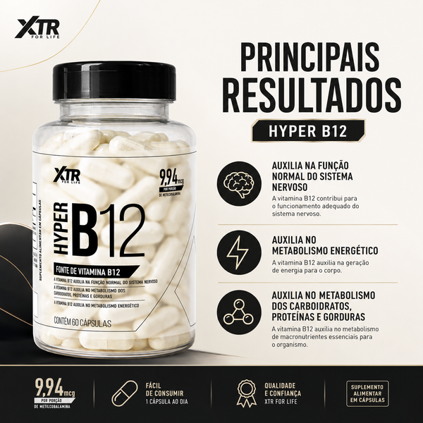 Vitamina B12 Metilcobalamina Hyper B12 Xtr For Life 60