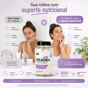 Colágeno Tipo 2 Ácido Hialurônico 60 Cáps Vitamina C D Cálcio Msm