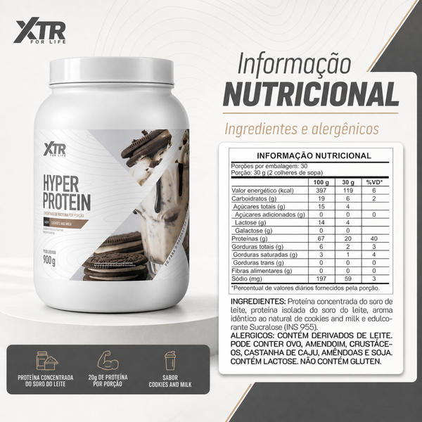 Hyper Protein WHEY 100% CONCENTRADO 900g