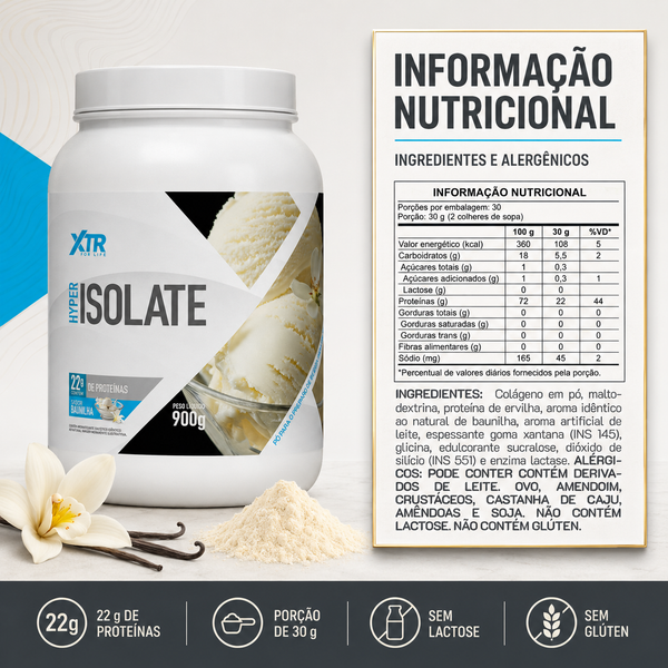 HYPER ISOLATE  PROTEIN 900g ZERO LACTOSE + COLÁGENO PEPCOL