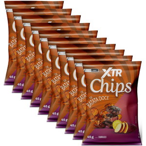 COMBO 10 CHIPS 50g DE BATATA DOCE XTR - SNACK SAUDÁVEL E CROCANTE