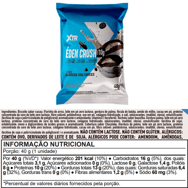 Caixa Com 12 Éden Crush 40g Baunilha Cookies XTR