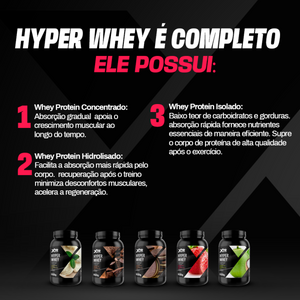 Hyper Whey Stevia  Xtr 3w Concentrado Isolado Hidrolisado Premium