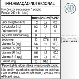 Energético Hyper Foco XTR For Life 269ml Zero Açúcar Com Cafeína e Vitaminas B