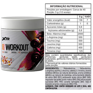 HYPER WORKOUT 200G LARANJA COM MORANGO - XTR