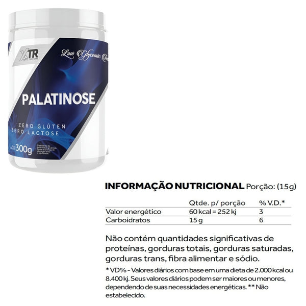 PALATINOSE BAIXO ÍNDICE GLICÊMICO 300g XTR ZERO GLÚTEN SABOR WITHOUT FLAVOR