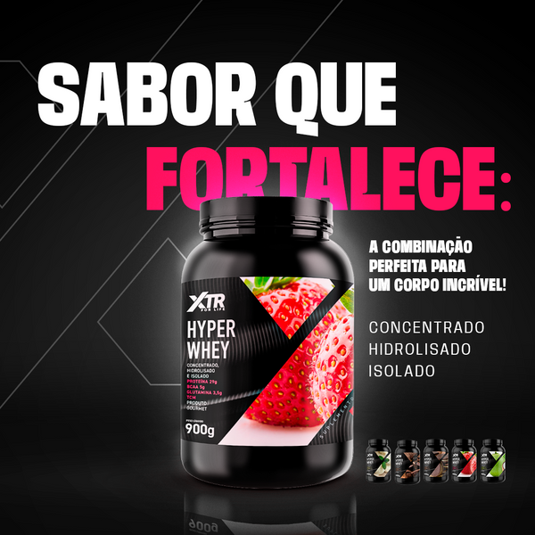 Hyper Whey Stevia  Xtr 3w Concentrado Isolado Hidrolisado Premium