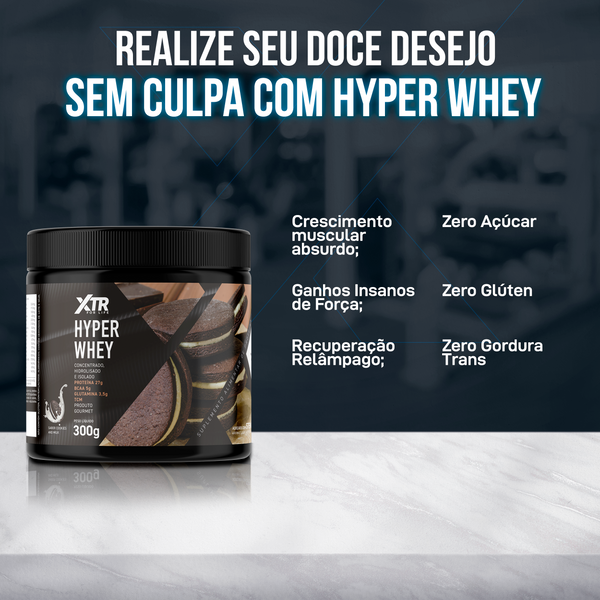Hyper Whey Stévia 3w Xtr 300g Concentrado Hidrolisado Isolado