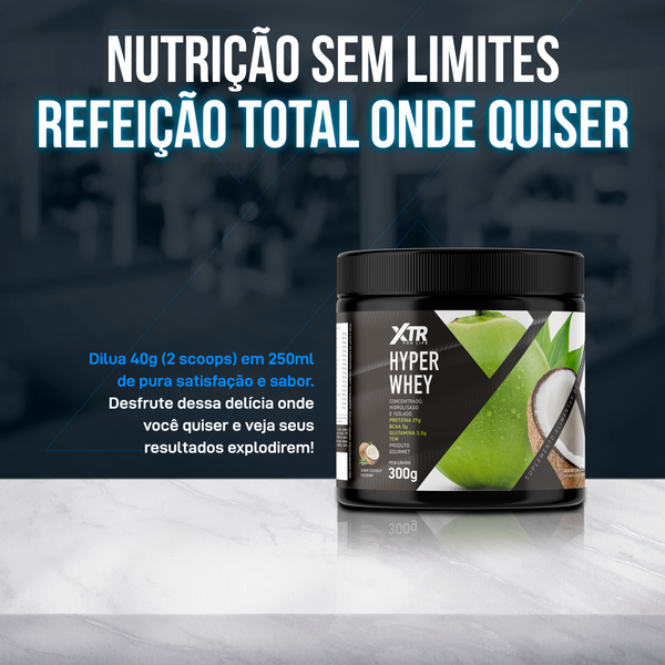 Hyper Whey Stévia 3w Xtr 300g Concentrado Hidrolisado Isolado