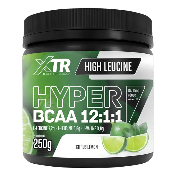BCAA EM PÓ HYPER CONCENTRADO 12.1.1 250g XTR 8400mg P/ DOSE