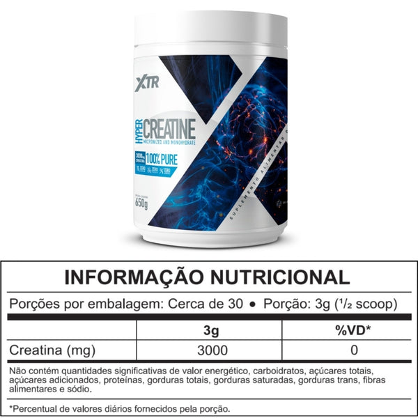 HYPER CREATINE 650g 100% PURE - XTR