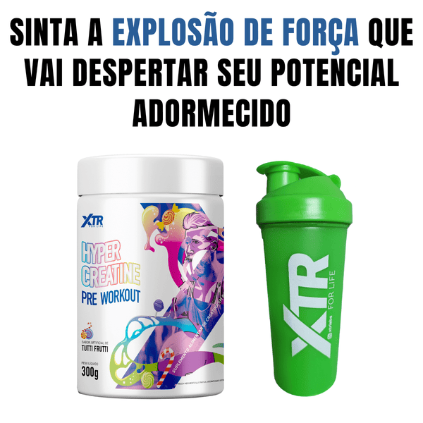 Hyper Creatine Pre workout Xtr 300g – Pré - Treino com Taurina e Beta Alanina+ Coqueteleira Brinde - Trincou Supplements