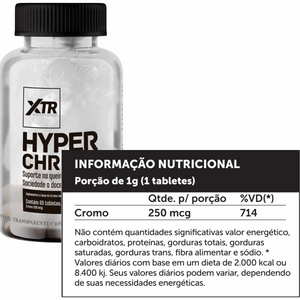 Hyper Crome 60 Cápsulas Com Cromo e Vitaminas Essenciais - Trincou Supplements