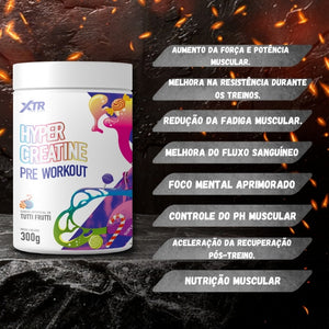 HYPER CREATINE: PRÉ-WORKOUT TUTTI FRUTTI MÁXIMA PERFORMANCE!