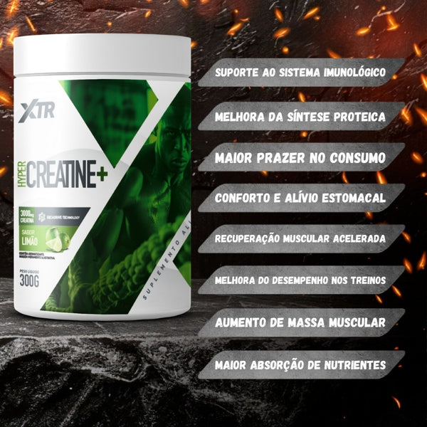 CREATINA MONOHIDRATADA 300G HYPER CREATINA + 3000mg - XTR