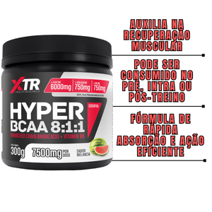 Bcaa 300g Hyper Xtr 8:1:1 Pós-treino E Intra Workout