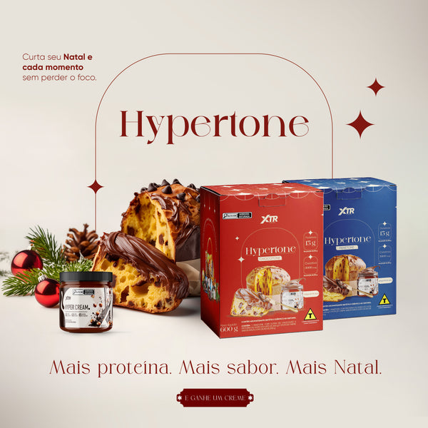 HyperTone Chocolate – Panetone Proteico Recheado 15g de Proteína + Hyper Cream