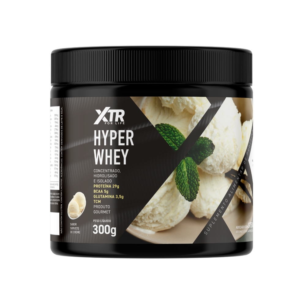 Hyper Whey Stévia 3w Xtr 300g Concentrado Hidrolisado Isolado