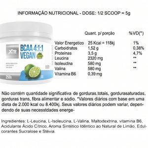 BCAA 4:1:1 VEGAN XTR FOR LIFE 250g ALTA PERFORMANCE