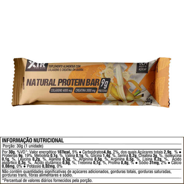 Snack Barrinha De Proteína Natural Protein Bar Display 24un Sabor Banana