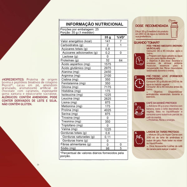 GANHE +35g DE PROTEÍNA RÁPIDA HOJE – HYPER CARNE 900g SEM LACTOSE