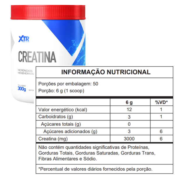 Xtr Creatina Micronizada Monohidratada 300g